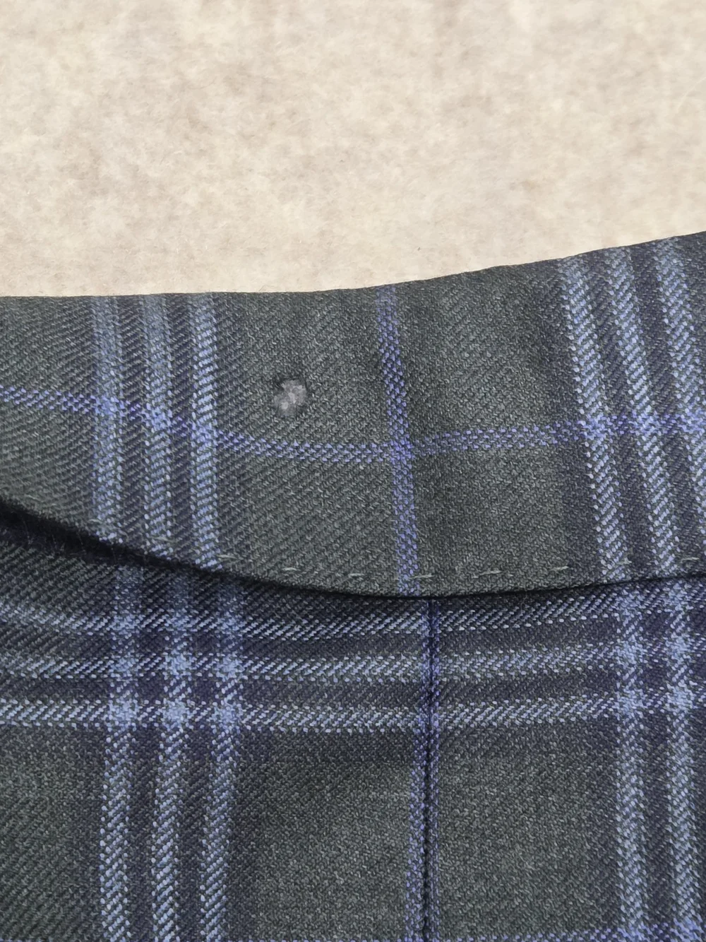 Men's Green Plaid Blazer Wool Xl Ivy League Dark Academia Black Watch Tartan